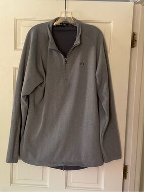 Travis Mathew Upgraded Quarter 1/4 Zip Golf Pullover Gray Men’s XL Performance